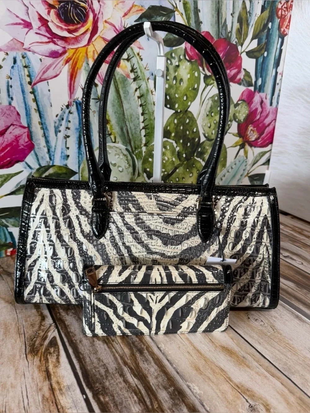 Brahmin Melbourne Collection Sophia Everlasting Encore Satchel Bag & Ady Wallet